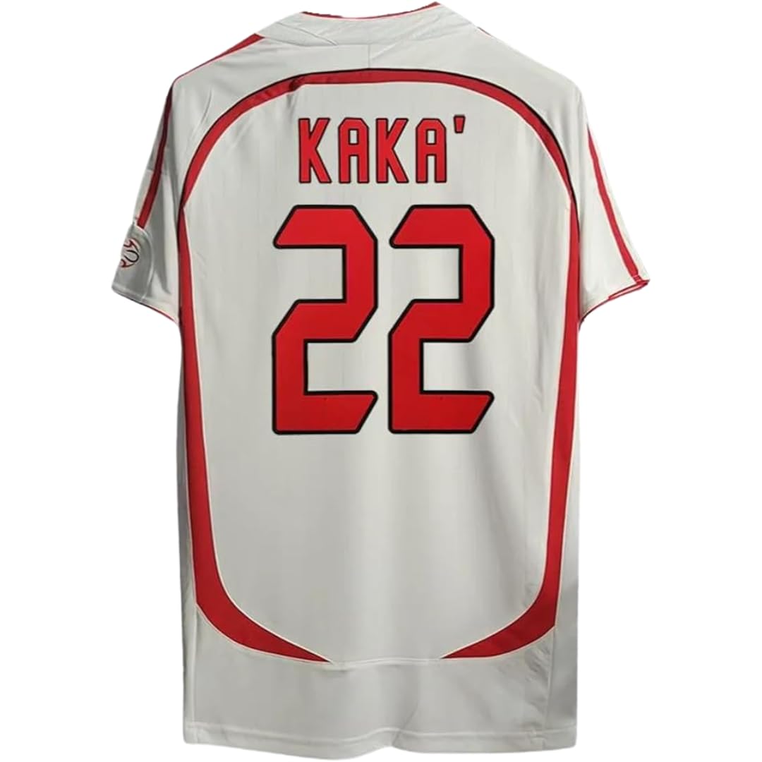 Milan Kaka Retro White Short Sleeve 06/07 Soccer Jersey for Men Fan Version