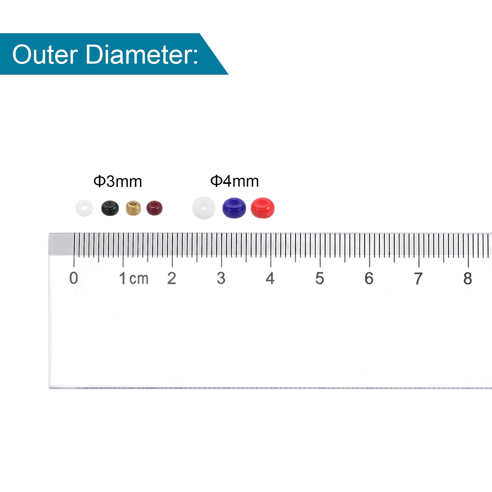 Sourcing Map Lot De 2 000 Petites Perles Rondes En Verre Pour