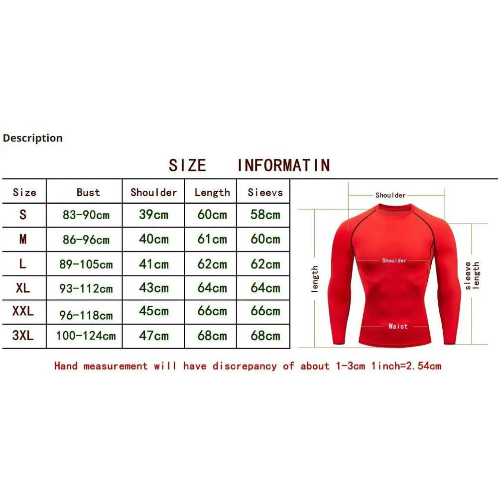 DYRBF - Camiseta deportiva para hombre, de secado rápido, manga larga, de compresión, para gimnasio, fitness, camiseta de protección contra erupciones
