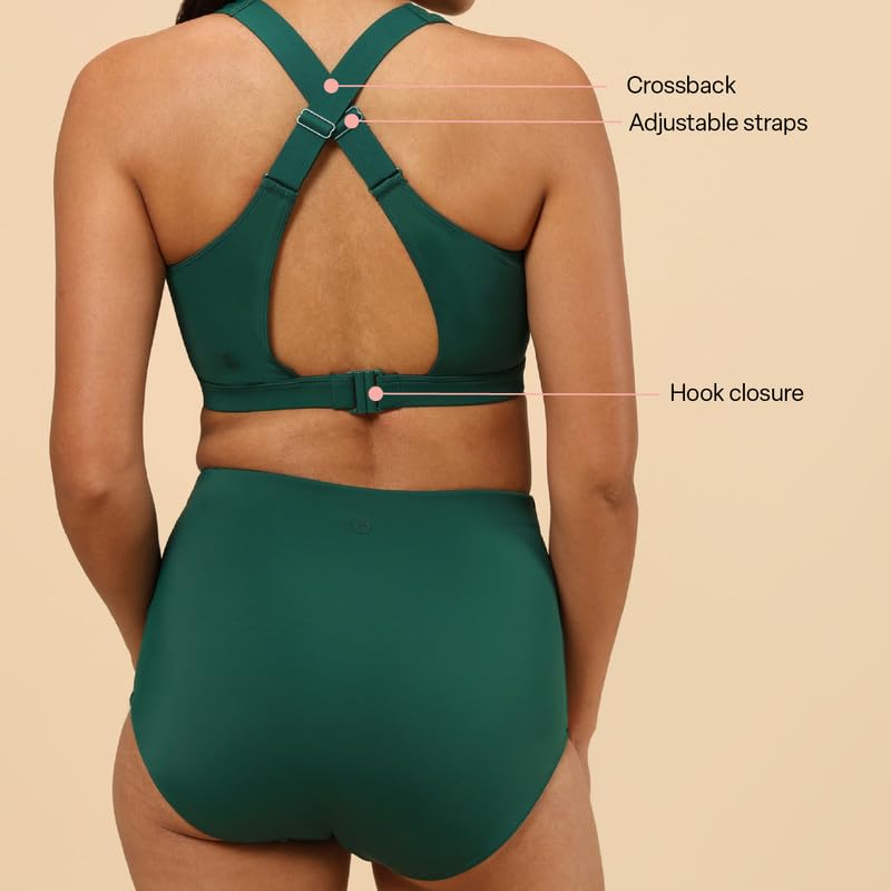 Bliss Swim Top, Full Coverage, Inbuilt Cups that Stay in Place, Trendy Cross-Back, Adjustable Straps 3
