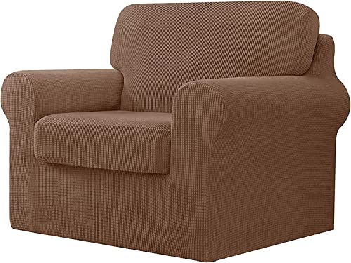 Housse de canapé extensible avec dossiers séparés et protège-coussin