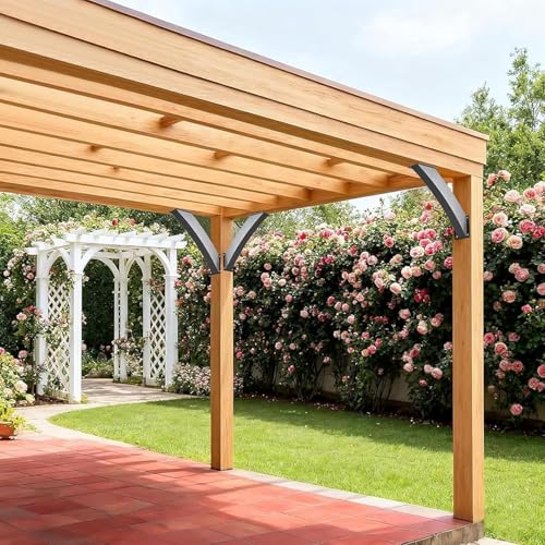 Support de pergola à 45 degrés support d'abri extérieur et d'angle robuste x8 - 7