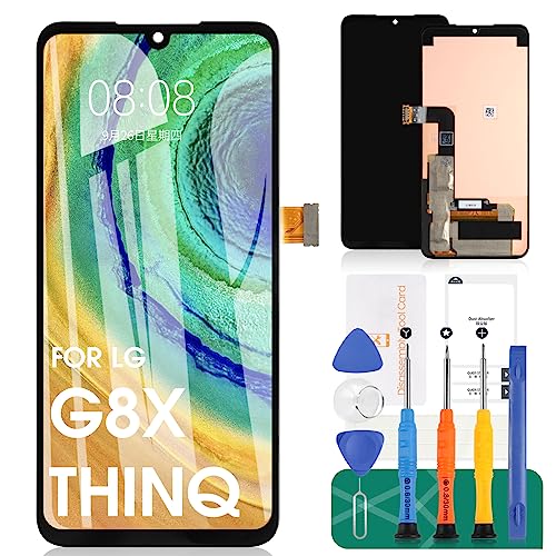 for LG G8X ThinQ Screen Replacement LMG850 LCD Screen Replacement LMG850QM LMG850UM LMG850QM G850UM1A G850UM9 6.4' LCD Display Touch Screen Digitizer Part