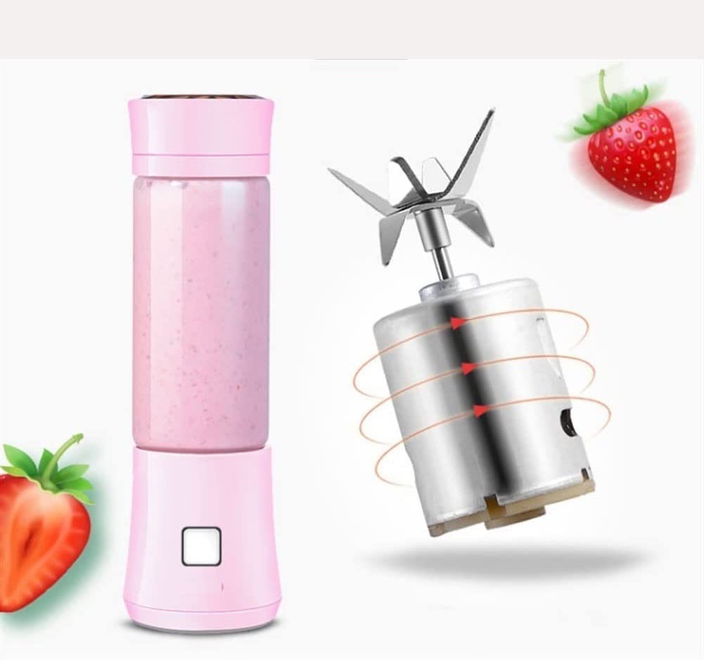 Przenośny blender - blender osobisty, mini blender z ładowaniem przez USB, 6 ostrzy, blender ręczny do uprawiania sportu, podróży, na siłownię, do kuchni (kolor: zielony) (zielony)