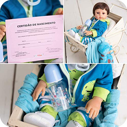 Boneco Bebê Reborn Guilherme Jacaré Menino 48cm Pode Tomar Banho