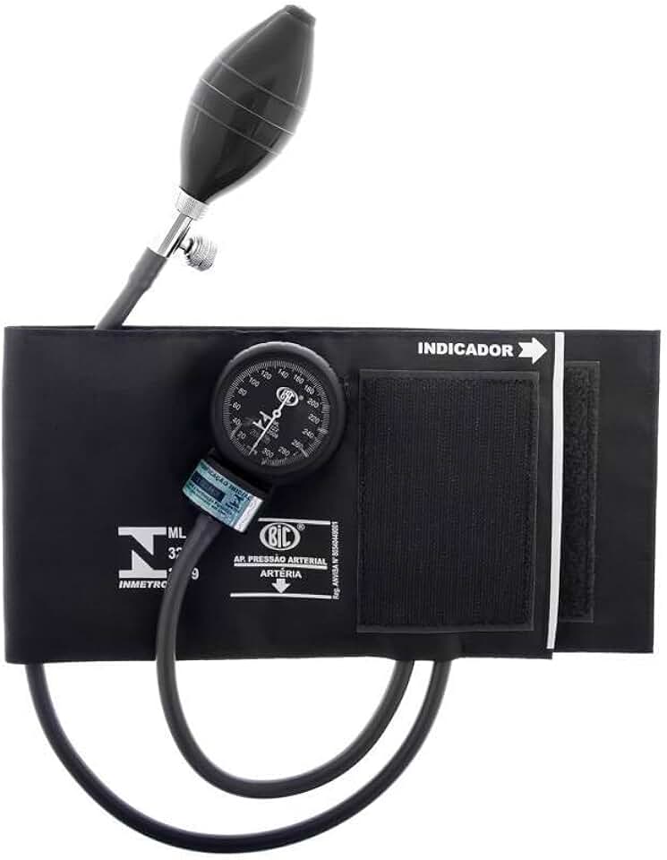 Monitor De Pressão Esfigmomanômetro Preto Bic