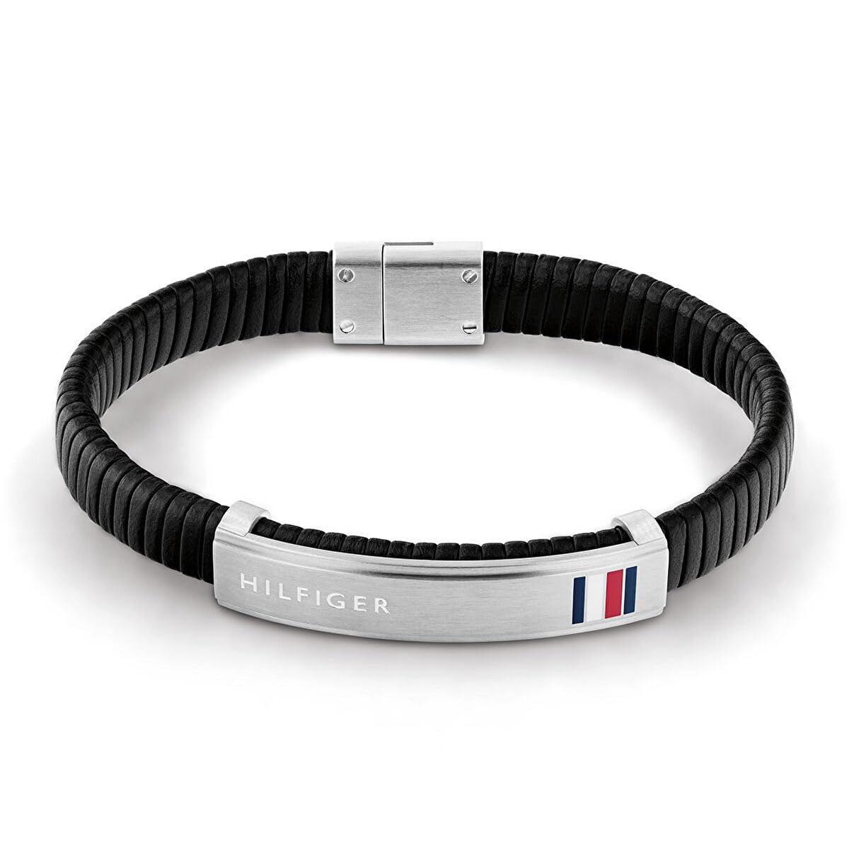 Tommy Hilfiger Flat Braided Mens Leather Bracelet