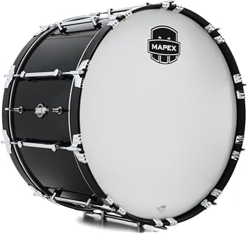 Mapex Quantum Mark II Marching Bass Drum - 14 x 24 inch, Gloss Black