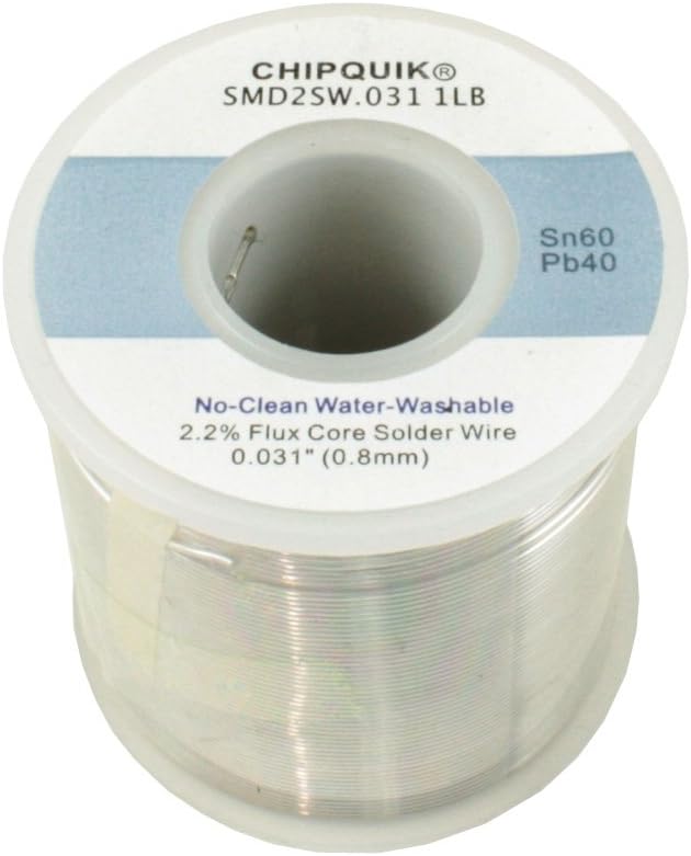 Chip Quik SMD2SW.031 1LB Solder Wire 60/40 Tin/Lead no-clean .031 1lb