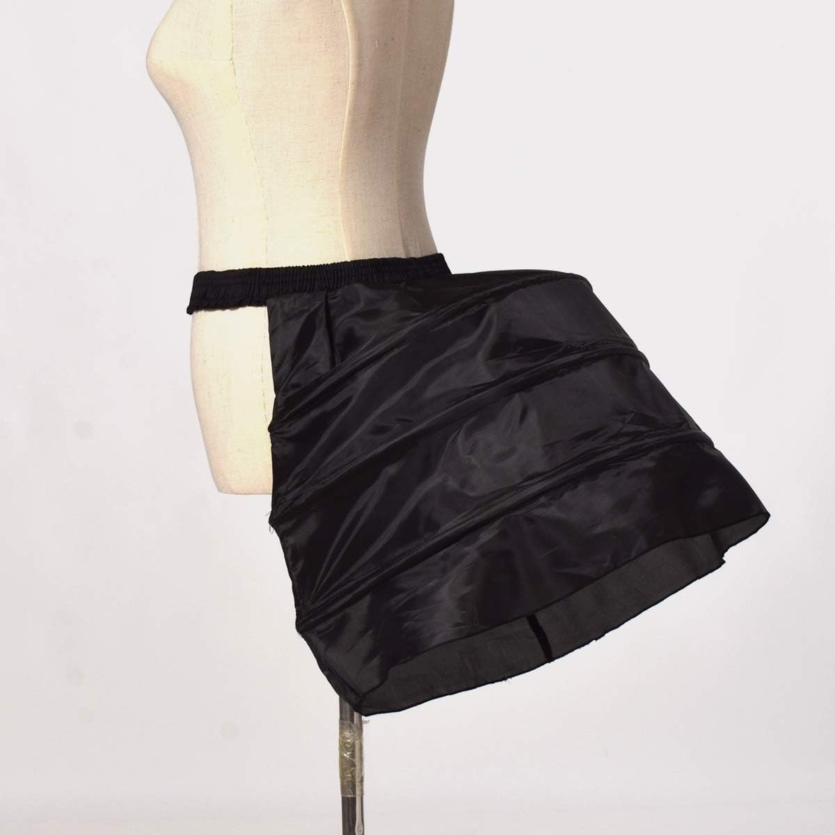 BLESSUME Women 3 Hoop Bustle Cage Victorian Dress Double Pannier Petticoat Elastic Waist - Image 4