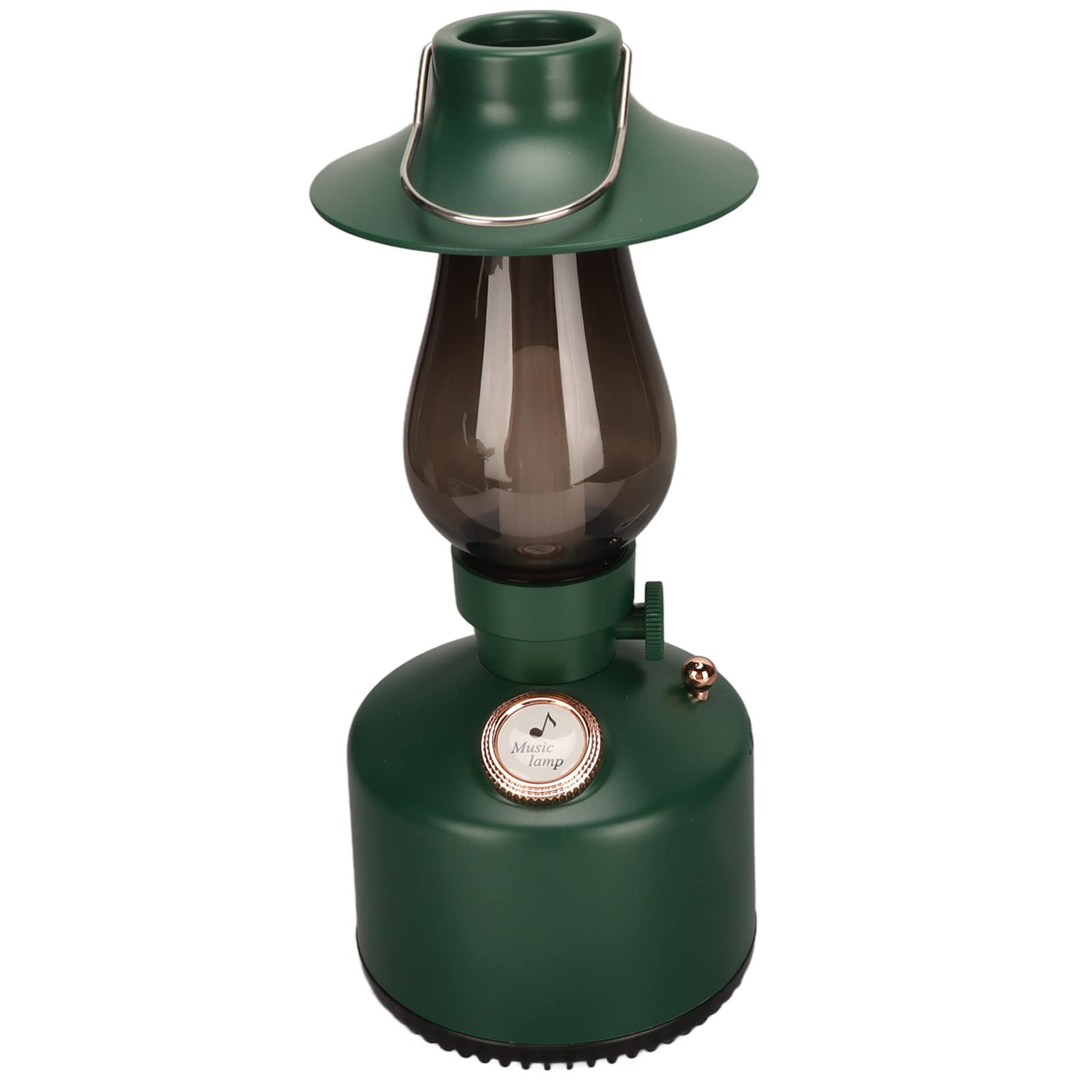 Altoparlante a luce notturna vintage con suono avvolgente a 360 gradi, per uso esterno, design retrò, impermeabile (verde)
