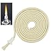 VCRANONR Meche Lampe à Huile en Coton 0.7*200 cm Mèche Lampe à Pétrole Inflammable Lanterne Mèches Découpable avec Bouchon à Tête de Porcelaine pour Bouteilles Fabrication Artisanale de Bougies