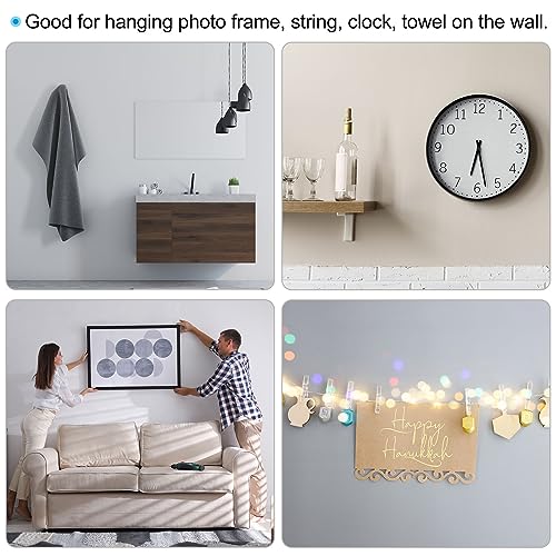 Image of PATIKIL 75 Lbs Picture Hangers, 10 Set Photo Wall Hanging Hooks Nails Hardware Wall Pins Picture Hanging Kit on Wood Drywall for Home Decorating, Gold