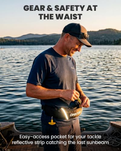 Image of Owntop Manual Inflatable Belt Pack, Adults Swim Jacket with Blowpipe & Whistle, 24g CO2 Cylinder Included, Low Profile for Kayaking, Fishing, Paddle Sports