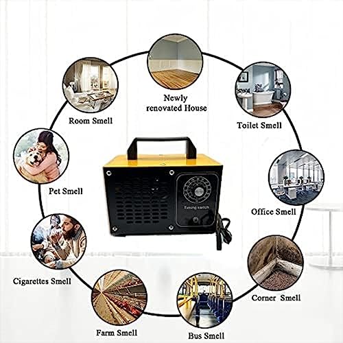 Generador de ozono de alta capacidad para purificación de aire, control remoto y temporizador, ideal para uso industrial, comercial y doméstico