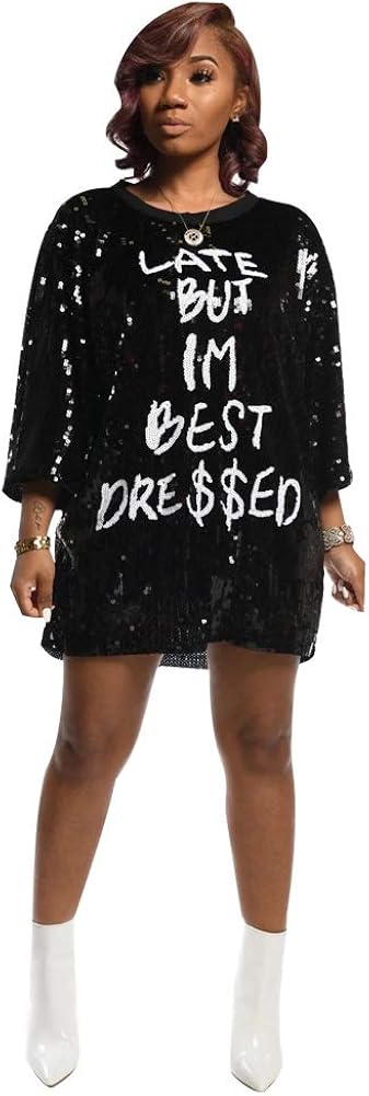 glitter t shirt dress
