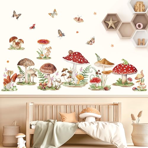 decalmile Mushroom Wall Decals Woodland...
