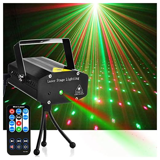 Disco Lights, Party Lights GOOLIGHT Dj Lights LED Projector Metal Case Sound Activated Stage Light with Remote Control for Birthday Parties Bar DJ KTV Karaoke Dancing Christmas Halloween Wedding