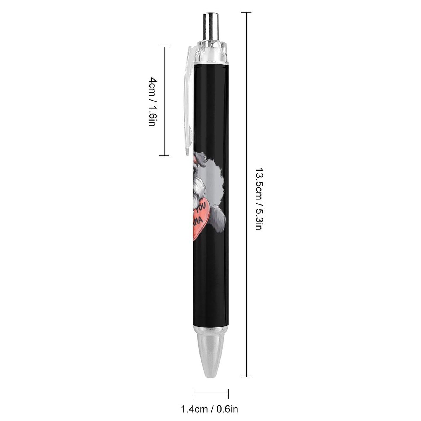 Penna A Sfera Retrattile Con Stampa Cane Schnauzer - Design Divertente Per Casa E Ufficio