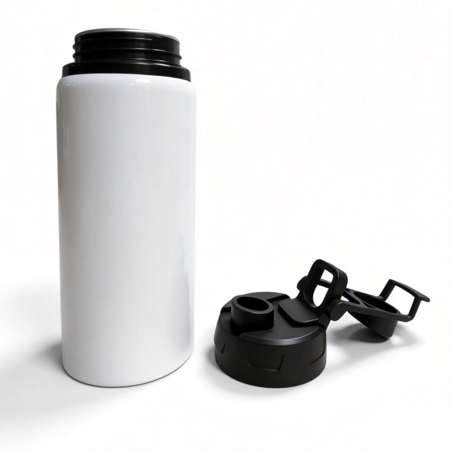 MR.R 8 pack 20oz sublimazione spazi vuoti colore nero tappo grande bocca alluminio sport acquatico bottiglia 600ml