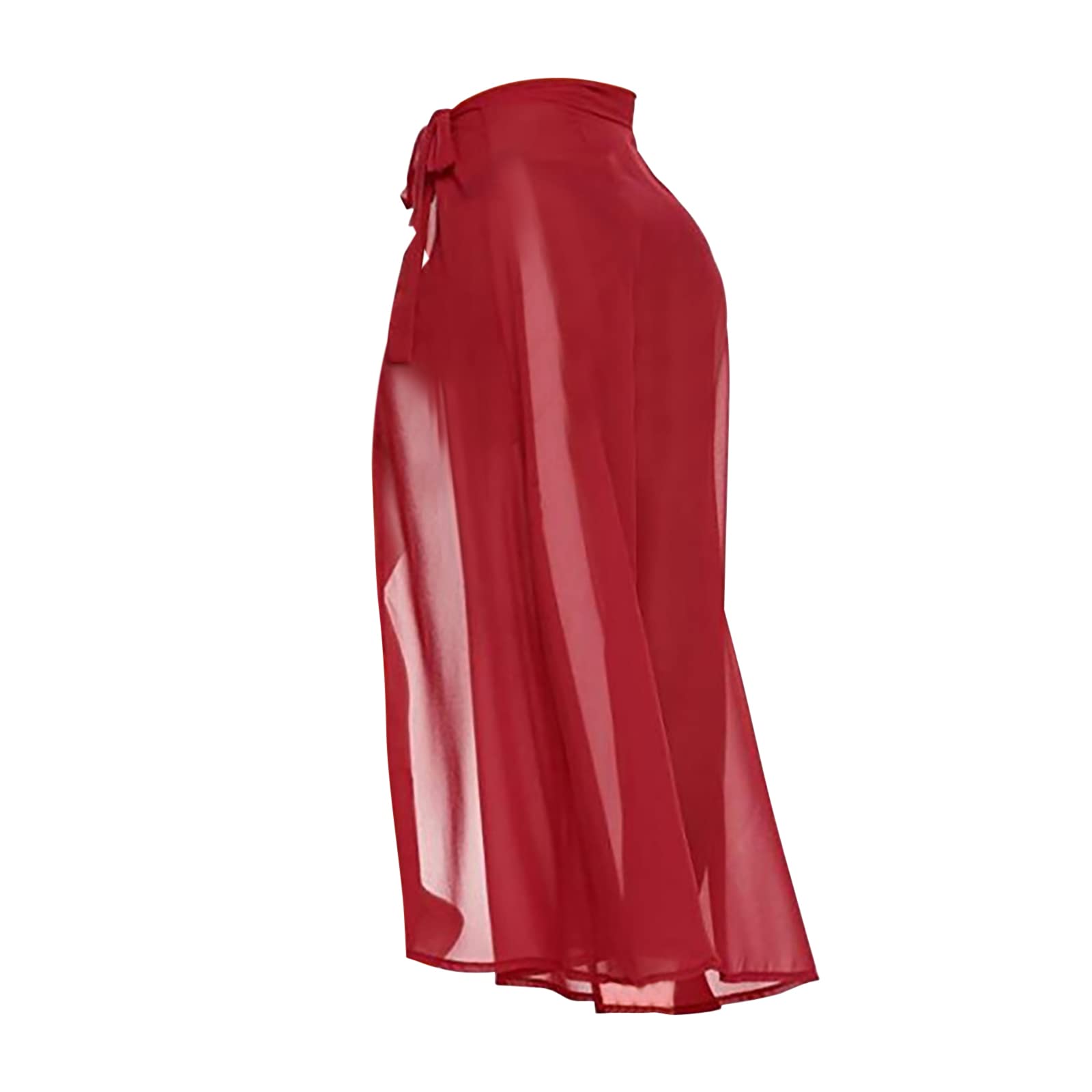 WindsfinrVestido largo de pareo para mujer, falda de playa, falda envolvente con ranura, toalla de playa, monocolor, falda de playa, túnica de playa, vestido de playa, poncho de playa, traje de baño, bikini,