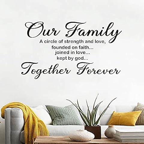AnFigure Family Wall Decal with Scripture Quotes Cover
