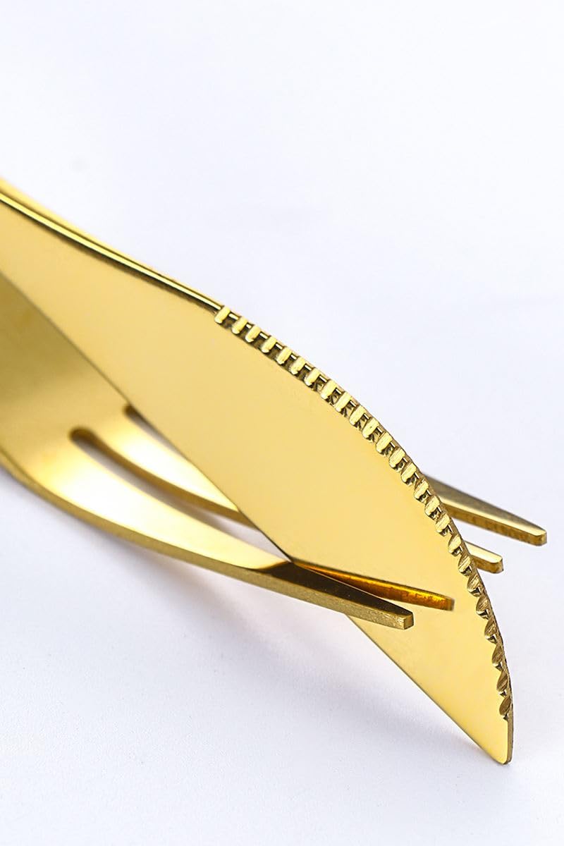 410 Çelik 24 Parça Gold Yemek Kaşık Çatal Bıçak Seti cin518sr
