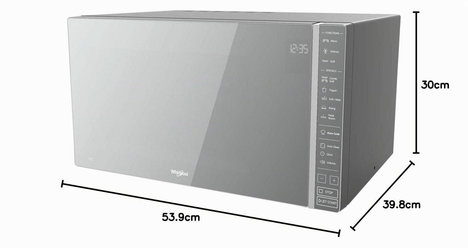 Whirlpool MWP 304 m Four à micro-ondes, 30 litres, miroir