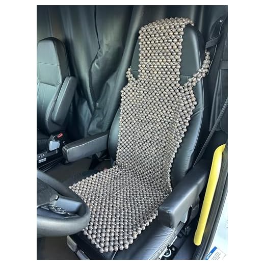 EXCEL LIFE Extra Large Natural Wood Beaded Seat Cover Massaging Cooling Cushion for Truck, Trailer, Van