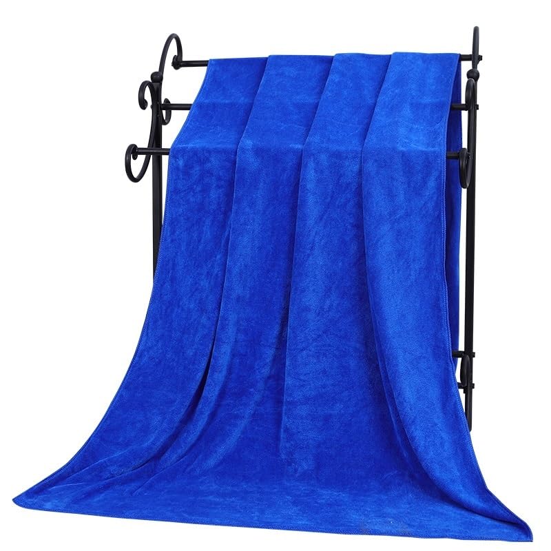 Genérico Toallas Baño Grandes,Bath Towels Toalla de baño Grande y Gruesa Microfibra Coral Secado rápido, Absorbente, Suave(Blue,180x200cm)