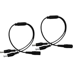 Convertidor Dc Dc Para Que Sirve 2-Pack 1 Male to 2 Female Way DC Power Splitter Cable Barrel Plug 5.5 x 2.1mm for CCTV Cameras LED Light Strip and More