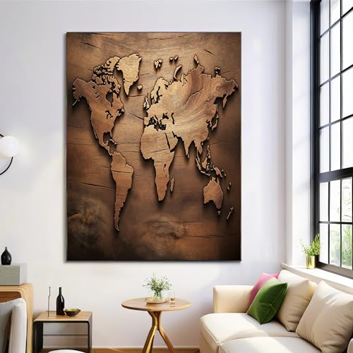 Peintures murale brun fonce pour salon pour rehausser une deco moderne 60x90