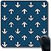 Produktbild Mousepad,Retro Navy Anchors On Blue Marine Nautical Abstract Classic Discreet Geometric Graphic Idea Mouse Mat Non-Slip Rectangle Gaming Mouse Pad,18X22Cm