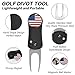 FINGER TEN Golf Divot Repair Tool and Ball Marker Switchblade Value Pack, Foldable Magnetic Stainless Steel with Pop-up Button (B: 2 in Black)