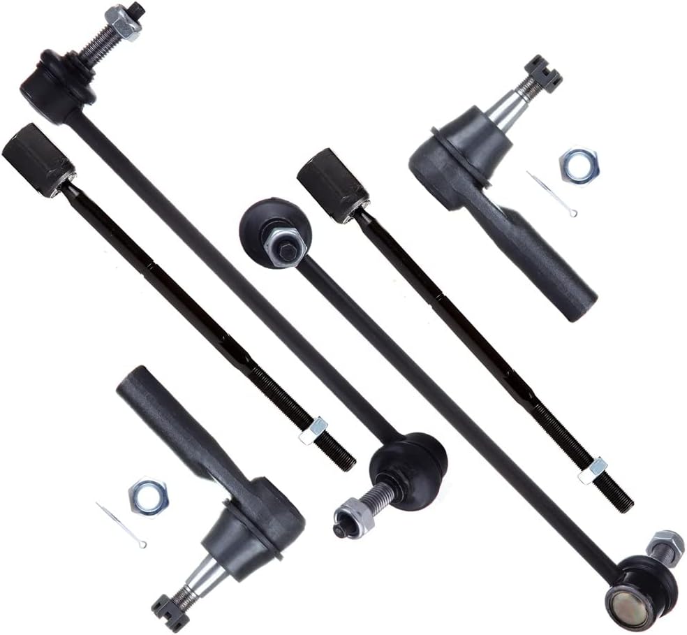 SCITOO 6-PC SET Suspension Kit For Ford Taurus For Mercury Sable Front Inner Tie Rod End Front Outer Tie Rod End Front Sway Bar End Link