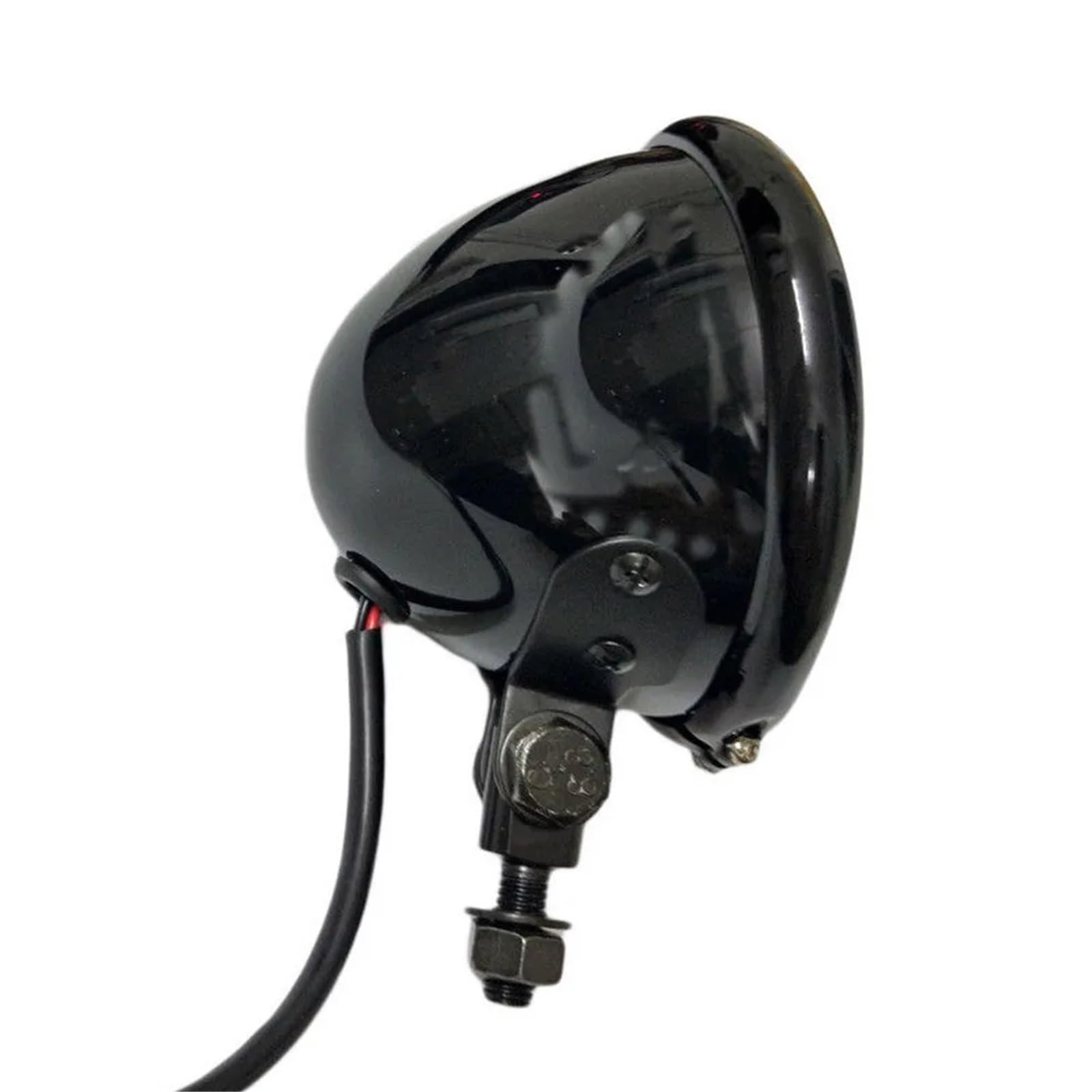 Moto Faro Fanale per BMW per Bobber per Chopper per Cafe per Racer Universale Moto 4.5 "H4 Lampadina Faro Rotondo Retro 12V