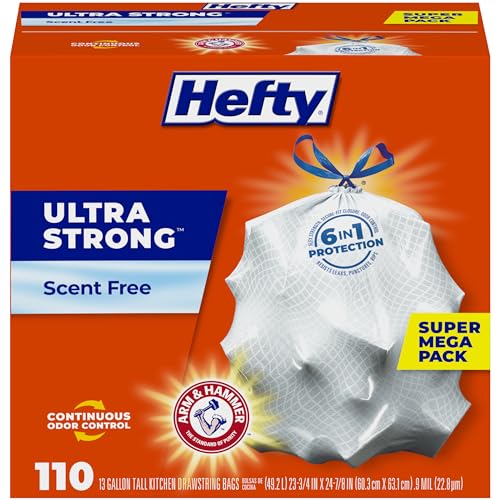 Hefty Ultra Strong 13 Gal Kitchen Trash Bags...