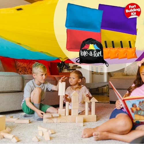 Tote a Fort Original XL Blanket Fort Building Kit - Portable...