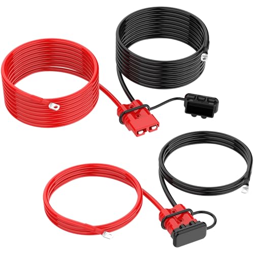 24 FT Quick Disconnect Winch Power Cable 4 AWG Copper Wiring with 175A Battery Quick Disconnect Connector Heavy Duty Winch Wiring Kit for ATV Truck Tractor & Tow Vehicle Systems