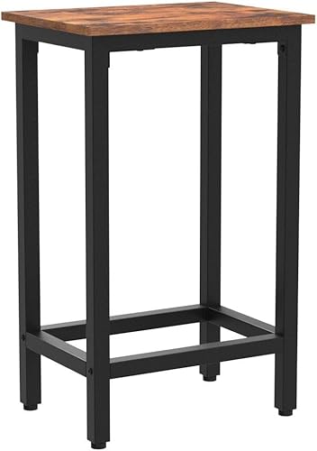 Miniatura 5 de HOOBRO Taburetes de bar, juego de 2 sillas de bar con reposapiés, marco de acero negro, pies ajustables, para sala de estar, comedor, cocina, diseño