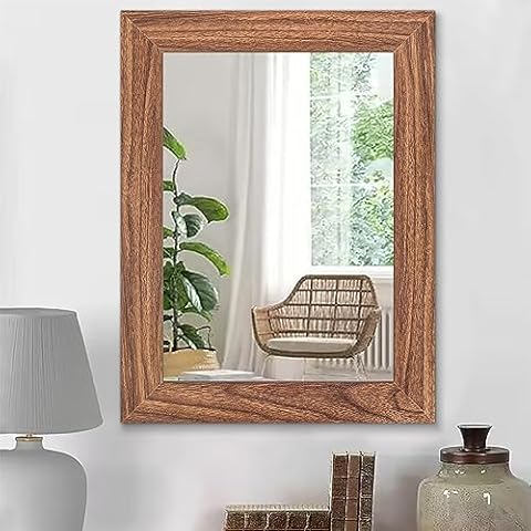 HLFMVWE Large Rustic Wooden Framed Mirror Cover