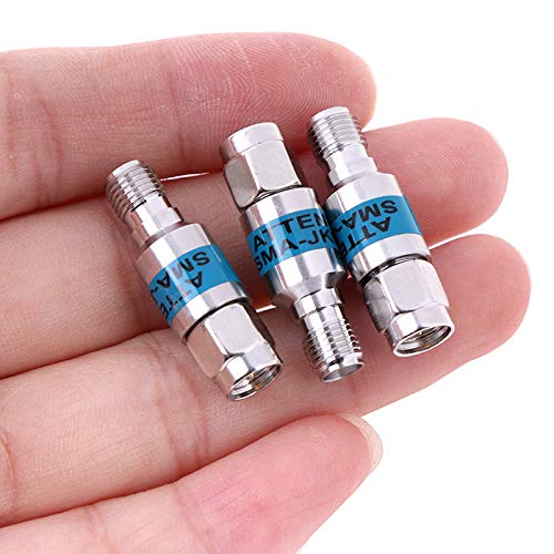 Attenuatore fisso coassiale SMA-JK maschio a femmina RF 2W 6 GHz 50 Ohms Connettori blocco coassiale DC Blocker (20DB)