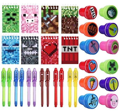 Miner Videospiel Party Mitgebsel Set | 52-teilig Mit Bleistiften & Armbändern | Kindergeburtstag Gastgeschenke