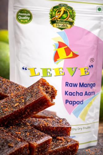 Image of Leeve Raw Mango Bar (Kachha Aam Papad) 400g | Tangy & Chatpata Mango Candy | Traditional Aam Papad | Summer Snack | Kids & Adults Favourite Sweet & Sour Treat