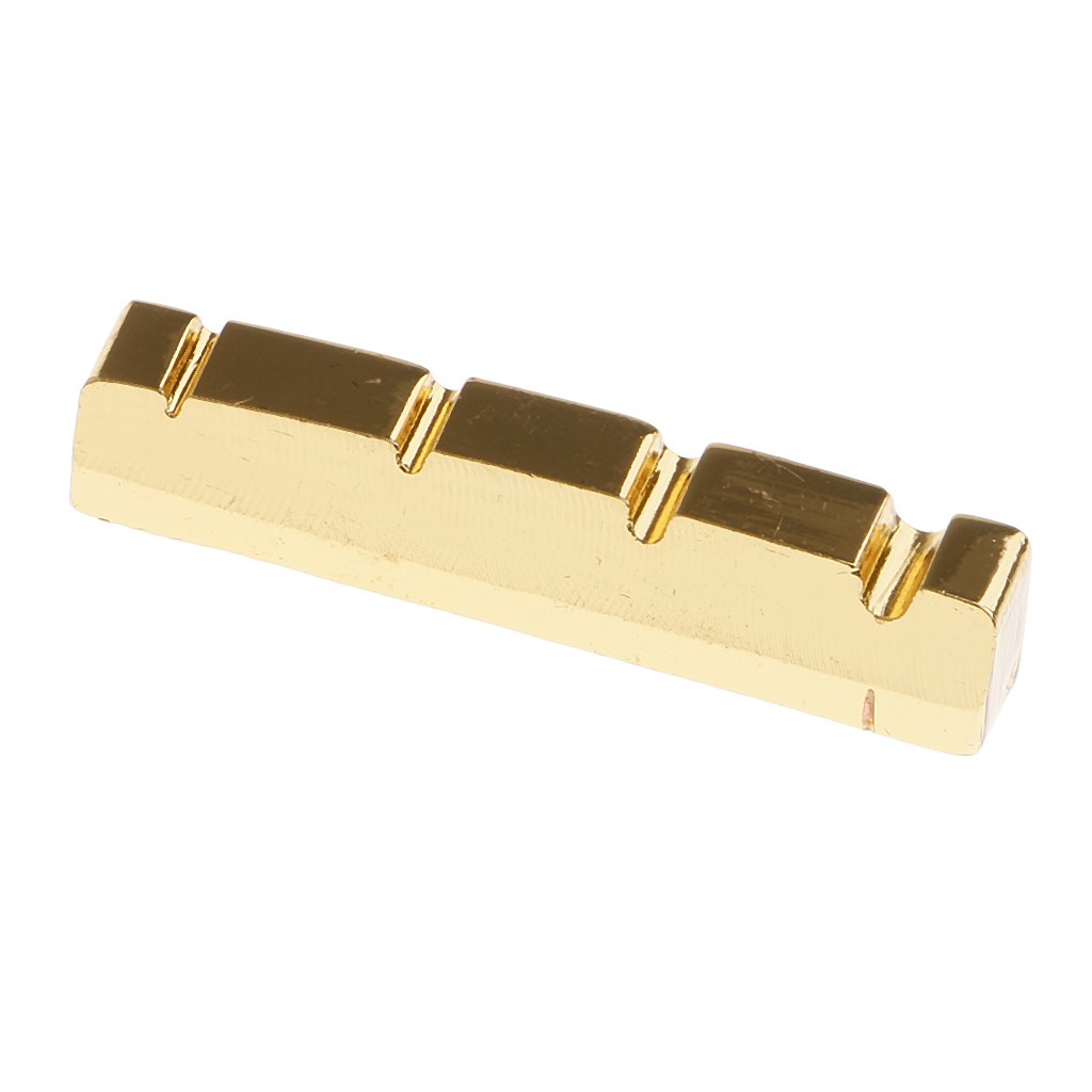 42mm/38mm Brass Guitar Bridge Nut Slotted for Electric Bass String Musical Instruments (38mm)