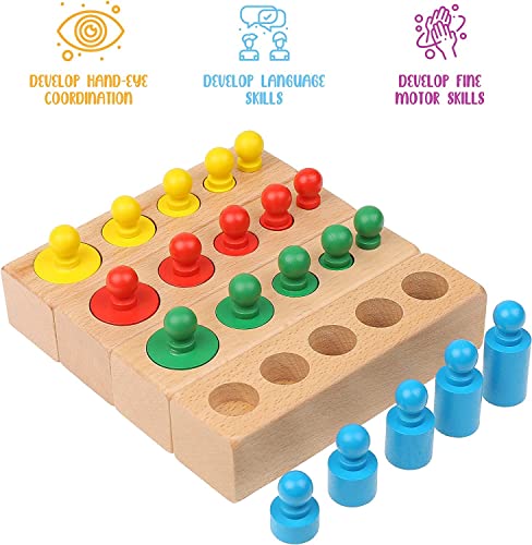 Image of HAPPY HUES Sorting & Stacking Toy- Skills Enhancement Motor Skill Toys for Toddlers /Kid -Magnetic- Capture The Worms Toys | Early Educational-Montessori Toy (Multicolor Socket)