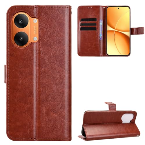 �J�o�[ �Ή��@�� for TCL NxtPaper 70 Pro [PU���U�[+�V�F��] [�t���b�v�X�^���h] [�E�H���b�g�J�[�h�X���b�g] [�}�O�l�b�g�N���[�W���[] Brown