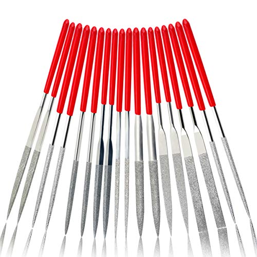 YG_Oline 20 Pcs Needle Files, Needle File Set Diamond File Jewelers File Small Files Set Precision File