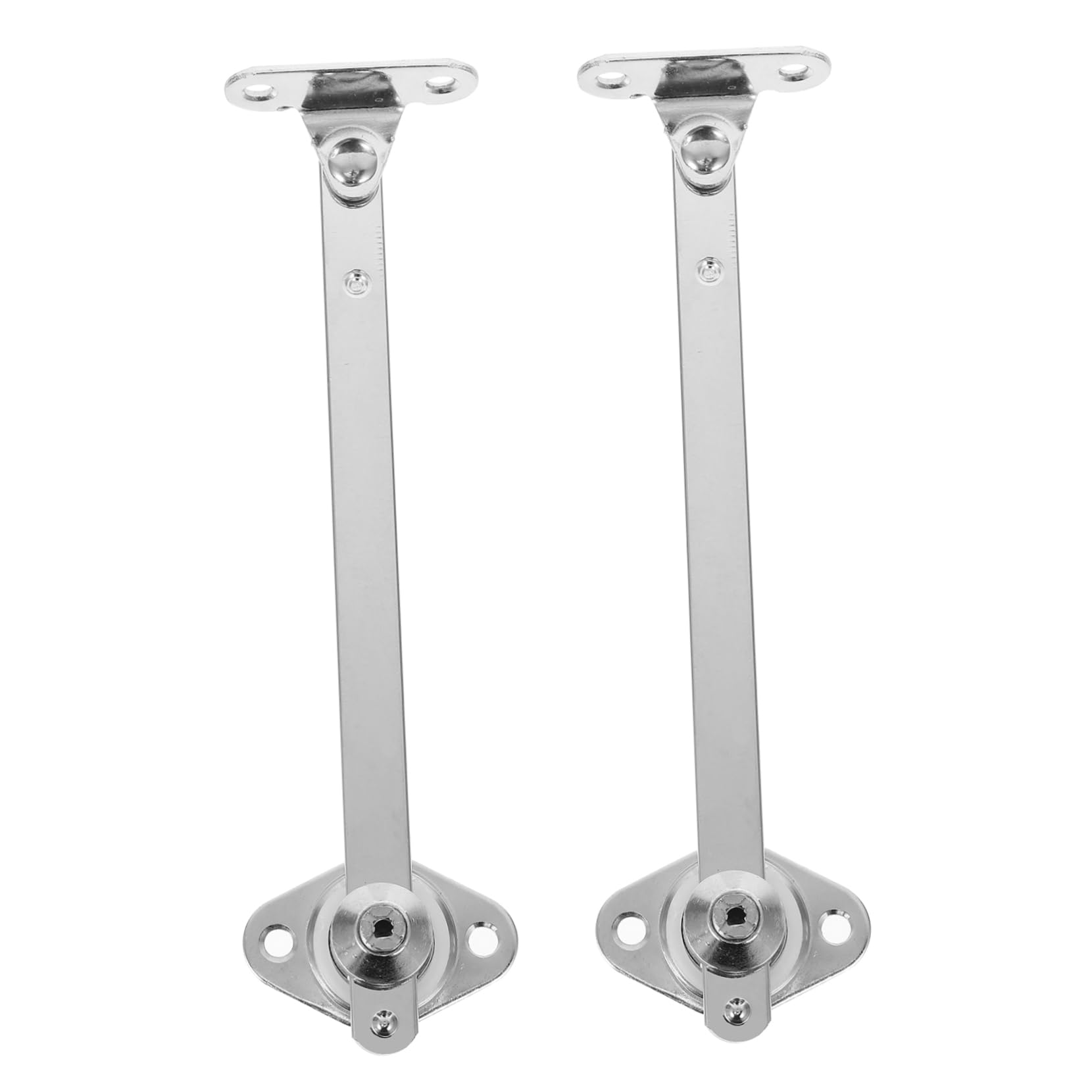 Mikikit 2pcs Cabinet Support Rod Downturn Door Buffer Furniture Door Buffer Cabinet Door Support Hinge Cabinet Door Supports Close Lid Support Buffer Door Lifter Stainless Steel Silver