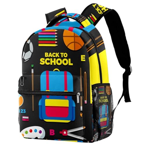 Sac à dos d'école multicolore pour adolescents et étudiants de dimensions 29.4x20x40cm